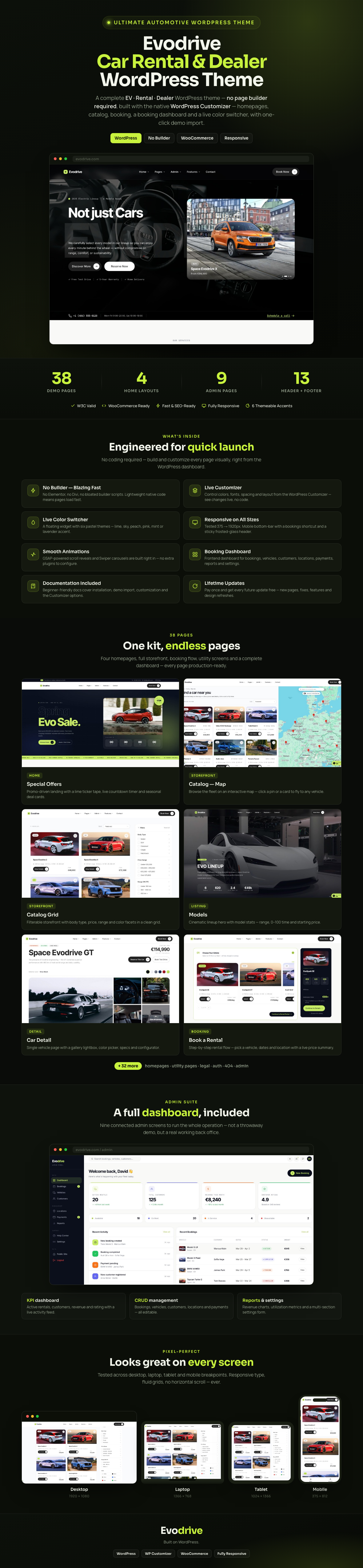 Evodrive — Car Rental & Dealer WordPress Theme - 1